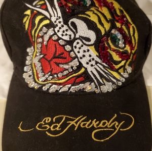 Ed Hardy Black Tiger Swarovski Crystal Hat